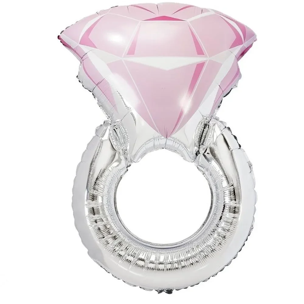 Bride Bachelorette Balloon Bundle with Giant Engagement Ring and MRS Letters NEW